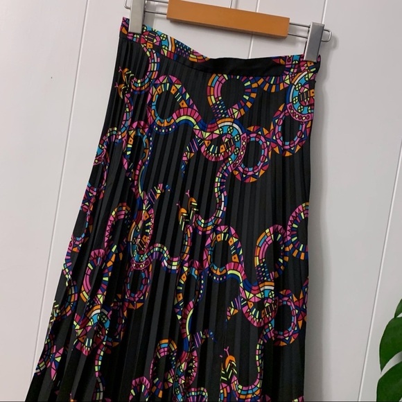 Mara Hoffman Snake Print Maxi Skirt Long Designer Boutique Rare Pleated Pattern - Picture 5 of 14